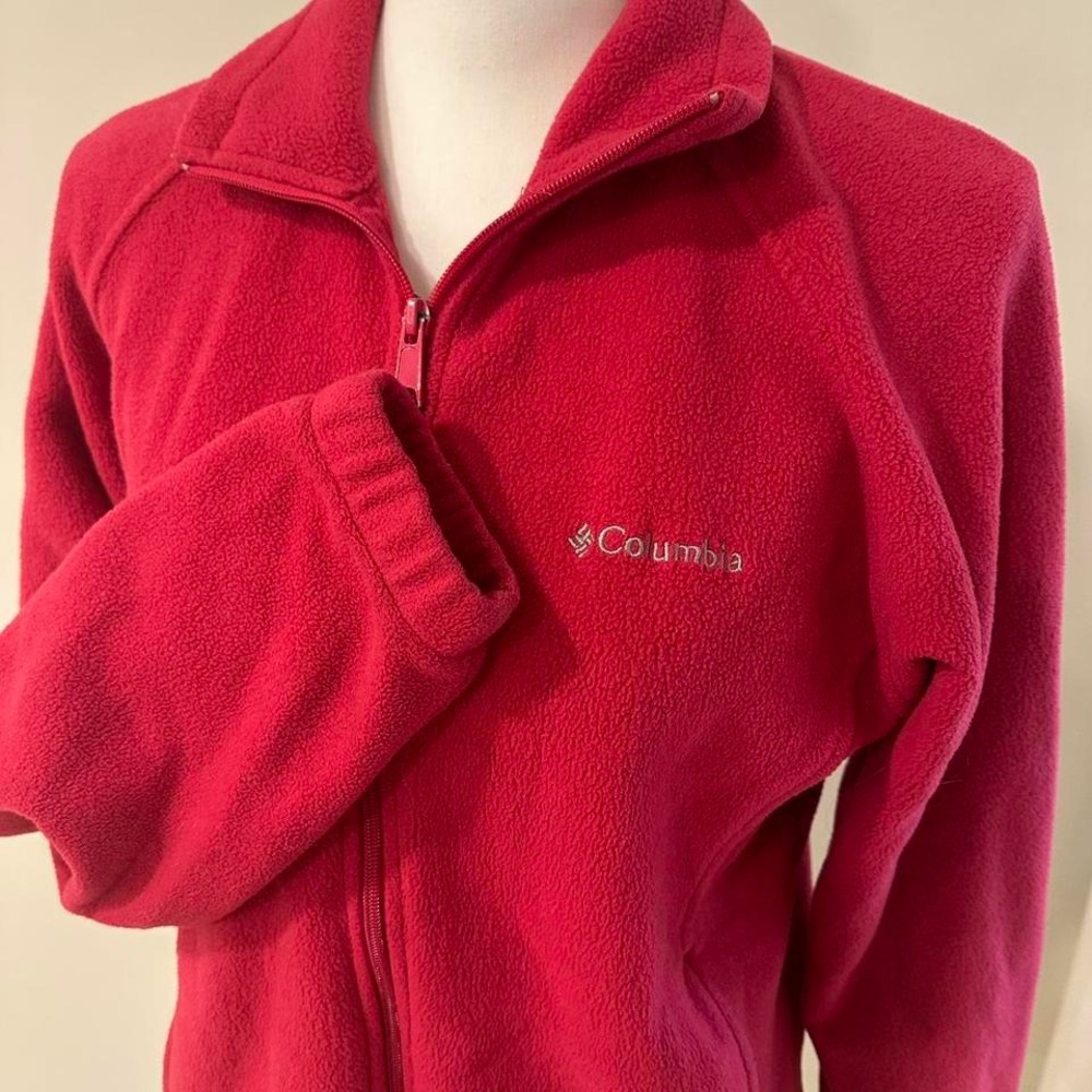Columbia sportswear burgundy‎ pink fleece zip up size medium